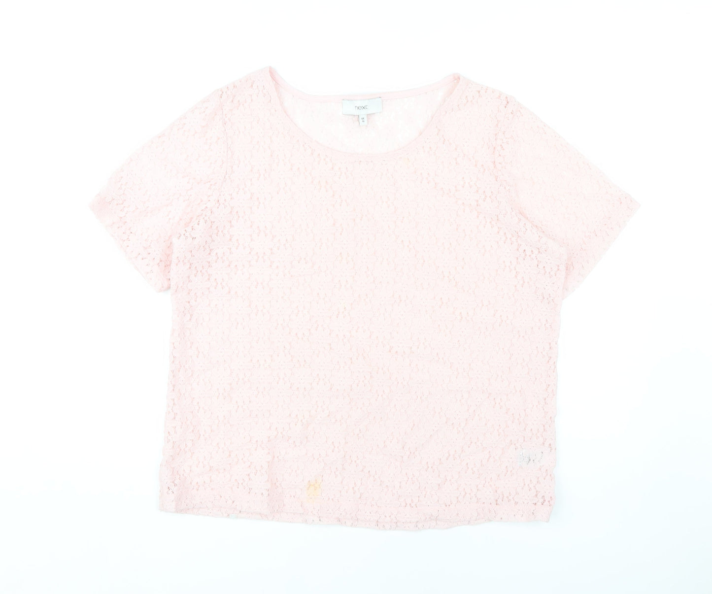 Womens UK Size 16 NEXT Pink Basic Blouse