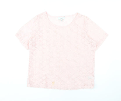 Womens UK Size 16 NEXT Pink Basic Blouse