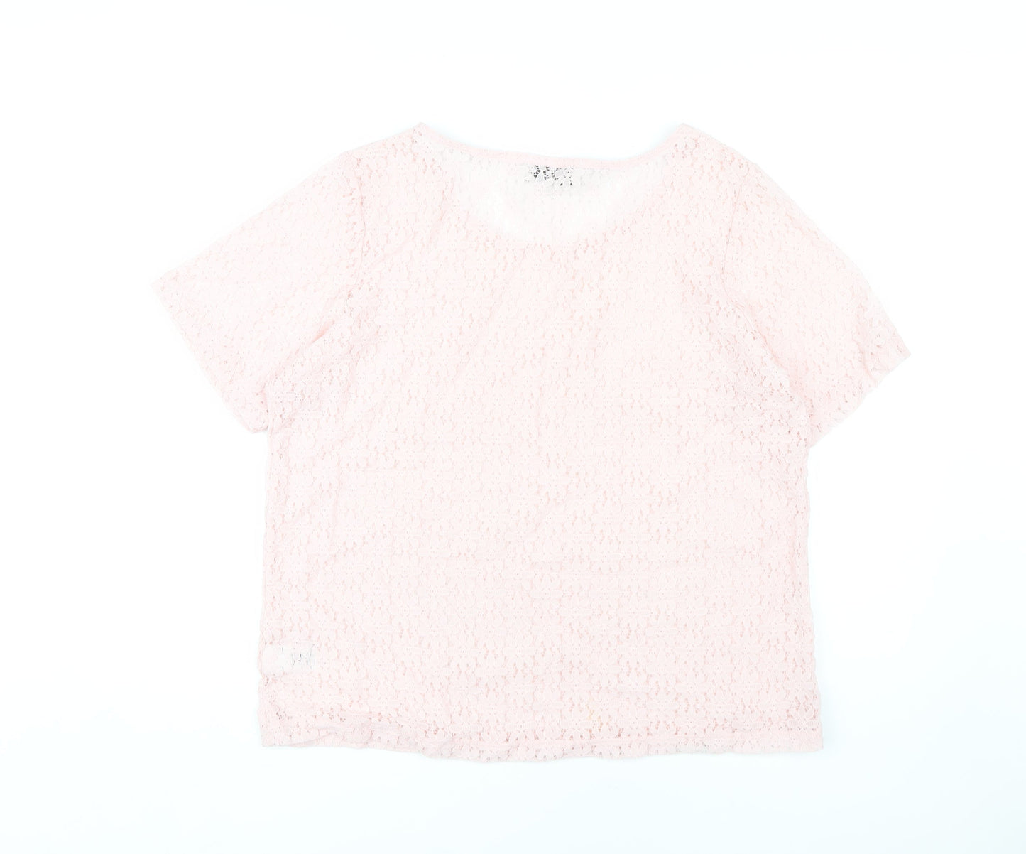 Womens UK Size 16 NEXT Pink Basic Blouse