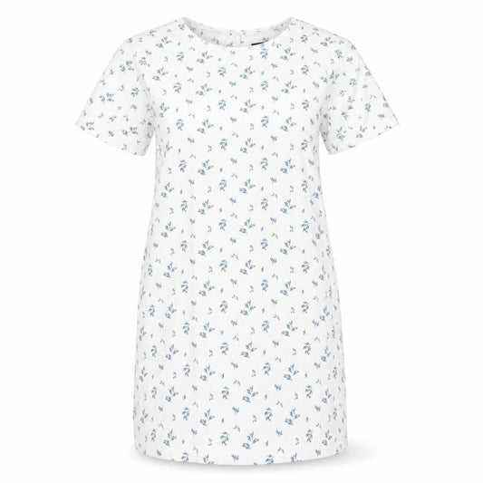Front view of GANT Women's White Floral Short Sleeve Dress