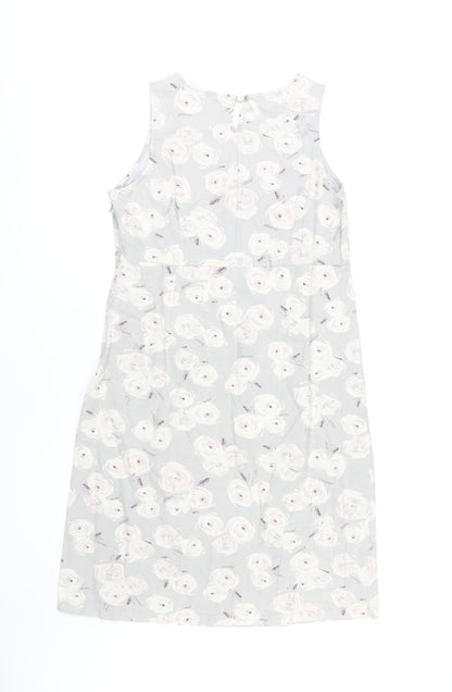Adini Women's Multicoloured Floral Linen Dress M