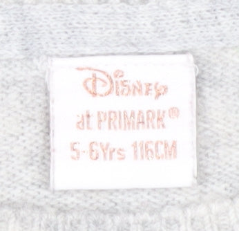 Disney Girls Grey Minnie Mouse Pullover Jumper, 5-6 Years