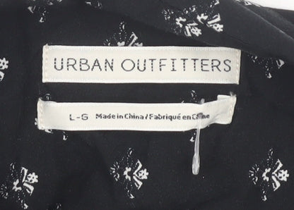Womens UK Size L Urban Outfitters Black  Button-Up