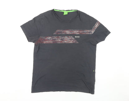Mens UK Size M Boss Black  T-Shirt
