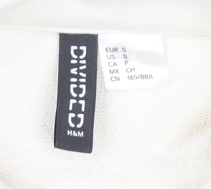 Womens UK Size S H&M Brown Cropped Polo