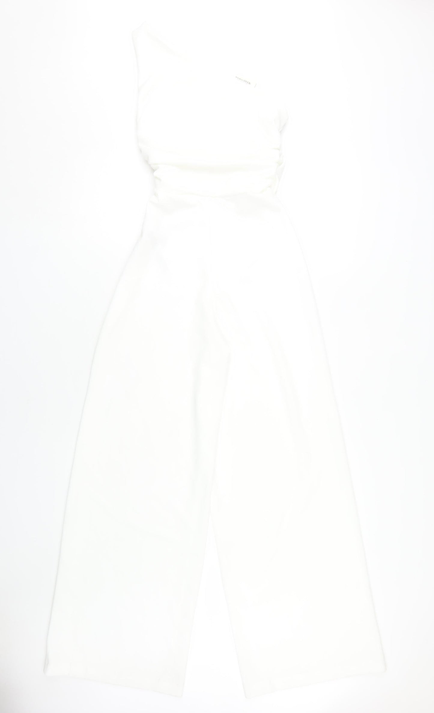 Zara Women's White One Shoulder Jumpsuit, XS