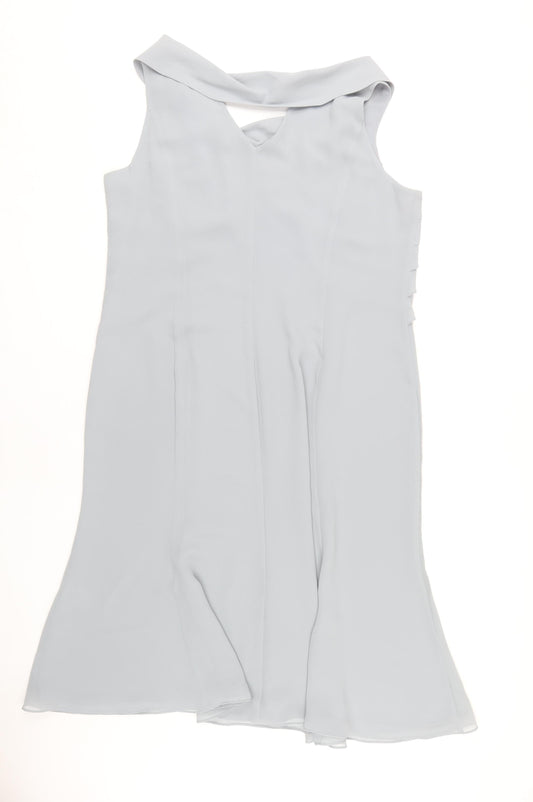 Jacques Vert Women's Grey Sheath Dress UK 16 Formal