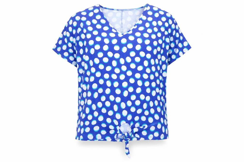 Womens UK Size 12 Roman Blue Basic Blouse