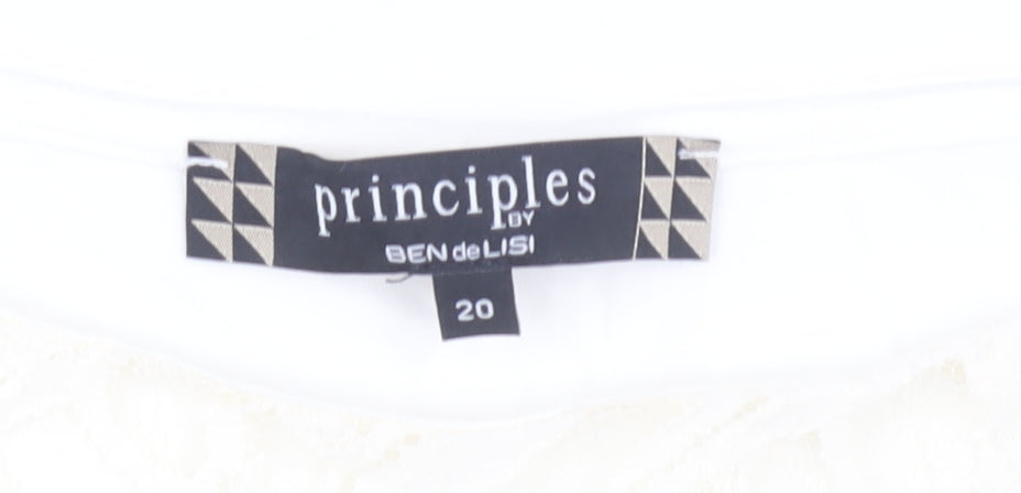 Womens UK Size 20 Principles by Ben de Lisi White  Blouse