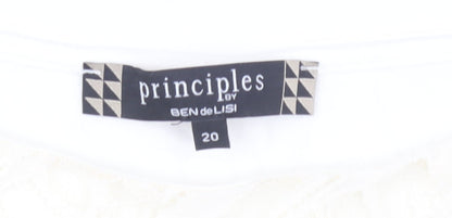 Womens UK Size 20 Principles by Ben de Lisi White  Blouse