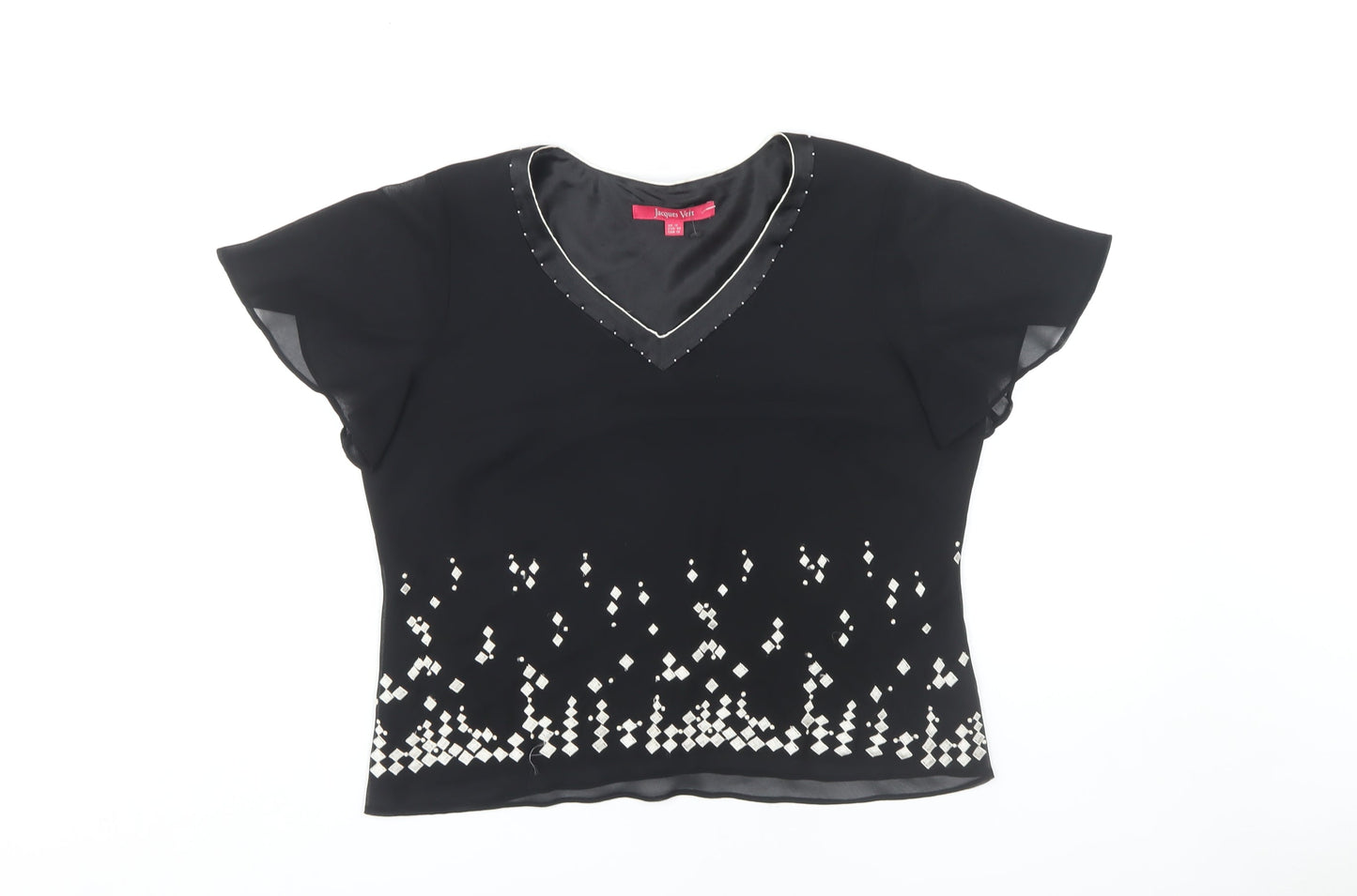 Womens UK Size 12 Jacques Vert Black  Blouse