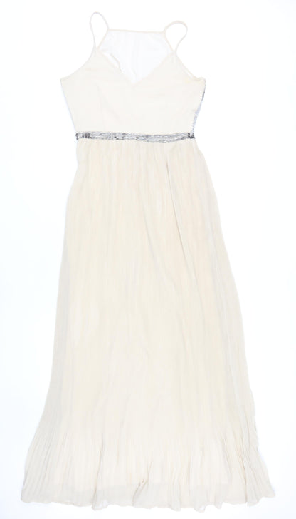 Miss Selfridge Women's Beige Maxi Dress Size 10