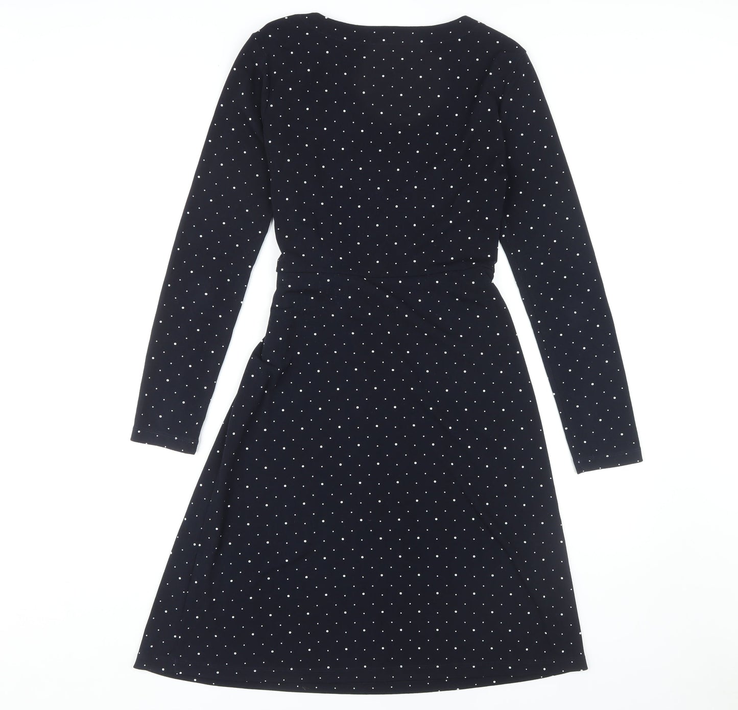 Banana Republic Women's Black Polka Dot Wrap Dress S