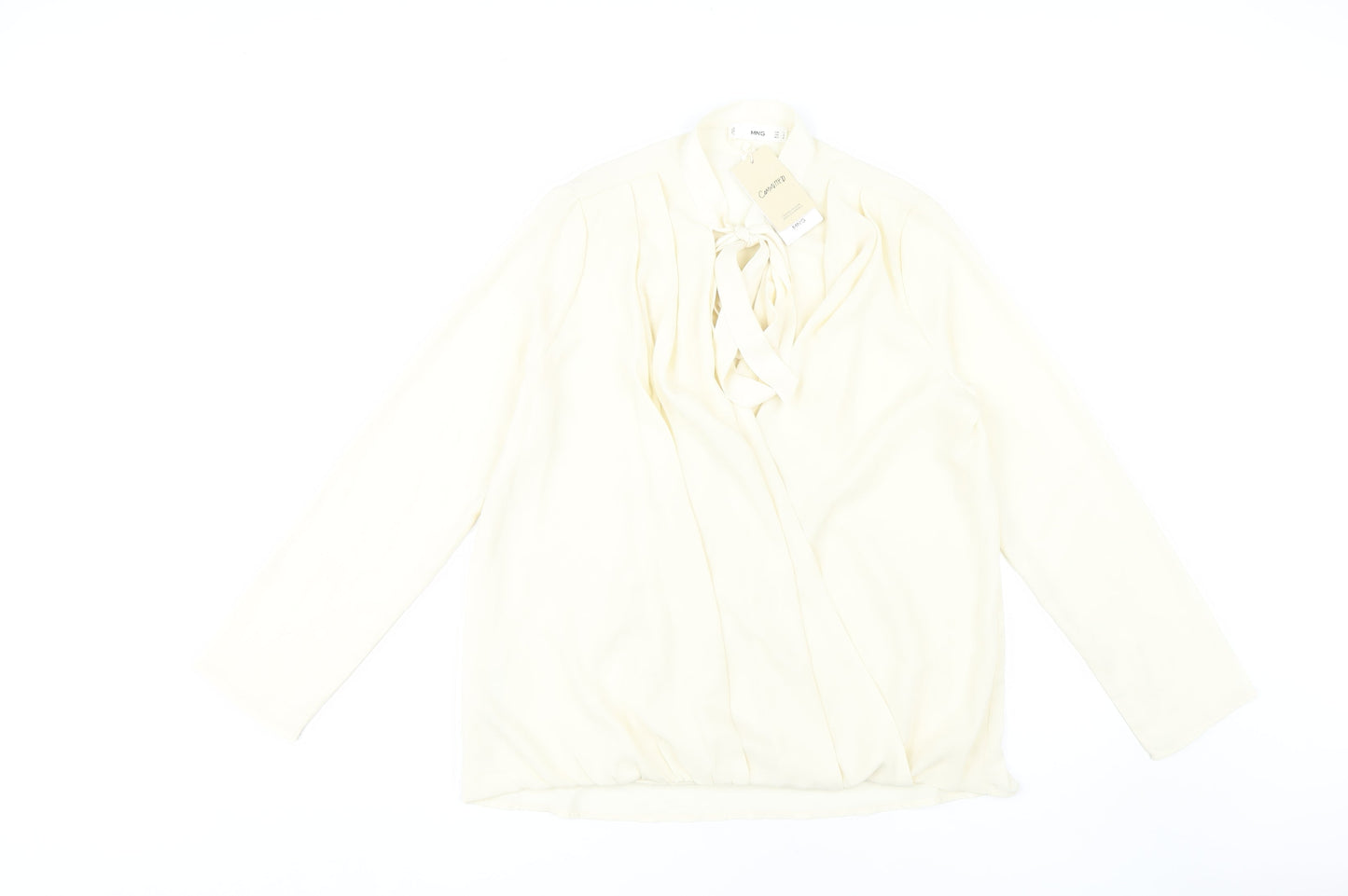 Womens UK Size 12 MNG Ivory Basic Blouse