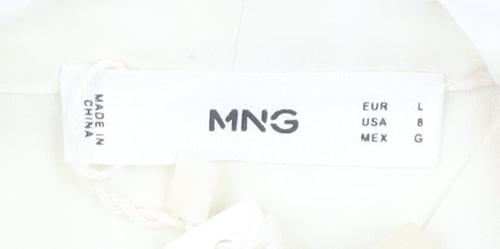 Womens UK Size 12 MNG Ivory Basic Blouse