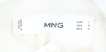 Womens UK Size 12 MNG Ivory Basic Blouse