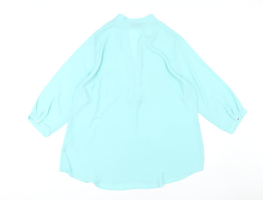 Womens UK Size XL Wallis Blue Tunic Blouse