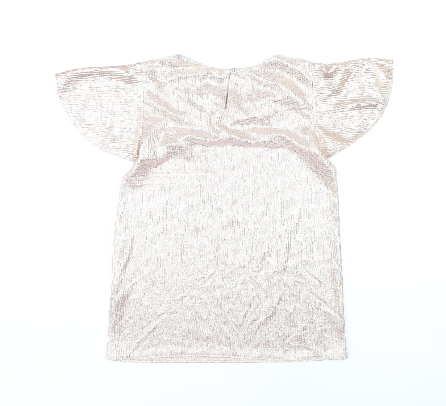 John Lewis Gold Girls T-Shirt, 10 Years, Short Sleeve