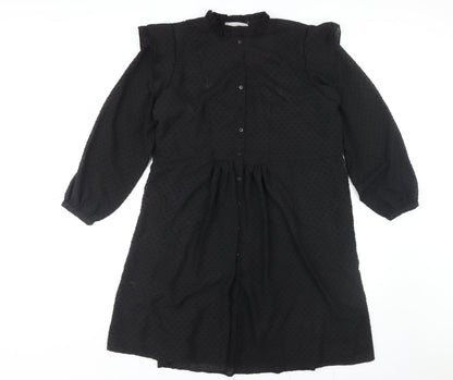 MNG Women's Black Knee Length Dress Size 14
