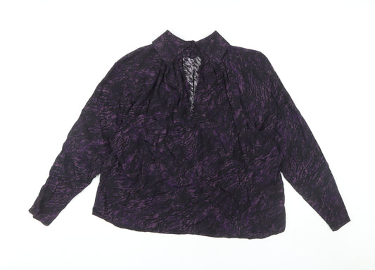 Womens UK Size 14 John Lewis & Partners Purple  Blouse