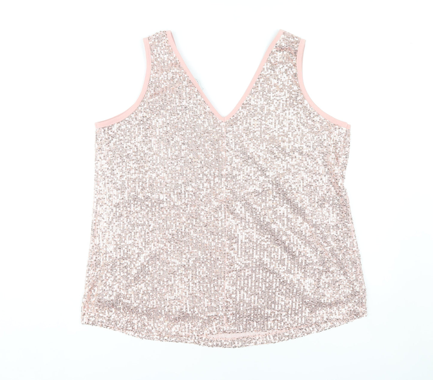 Womens UK Size 18 Kaleidoscope Pink Basic Tank