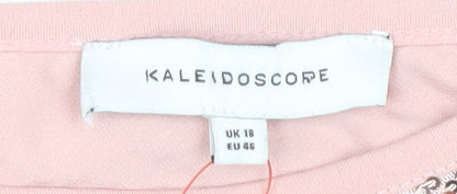 Womens UK Size 18 Kaleidoscope Pink Basic Tank