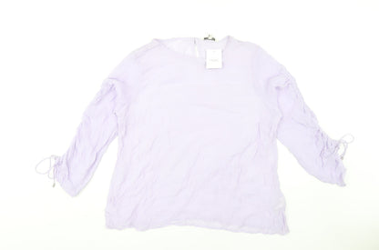 Womens UK Size 16 NEXT Purple Basic Blouse