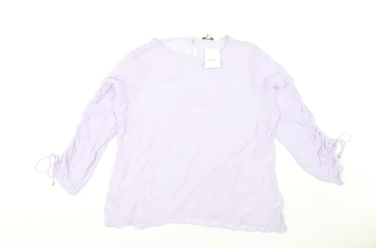 Womens UK Size 16 NEXT Purple Basic Blouse