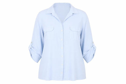 Womens UK Size 18 Classics Blue  Button-Up