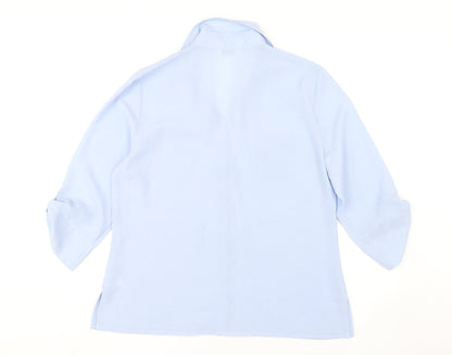 Classics Women's Blue Button-Up Shirt, Size 18