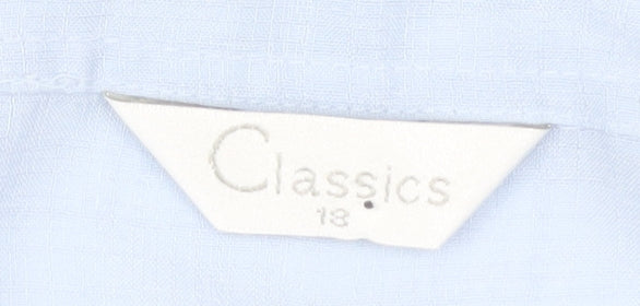 Classics Women's Blue Button-Up Shirt, Size 18