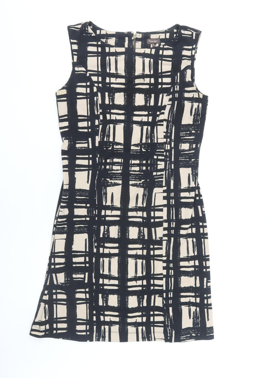 Phase Eight Women’s Black Check Sleeveless Dress, Size 12