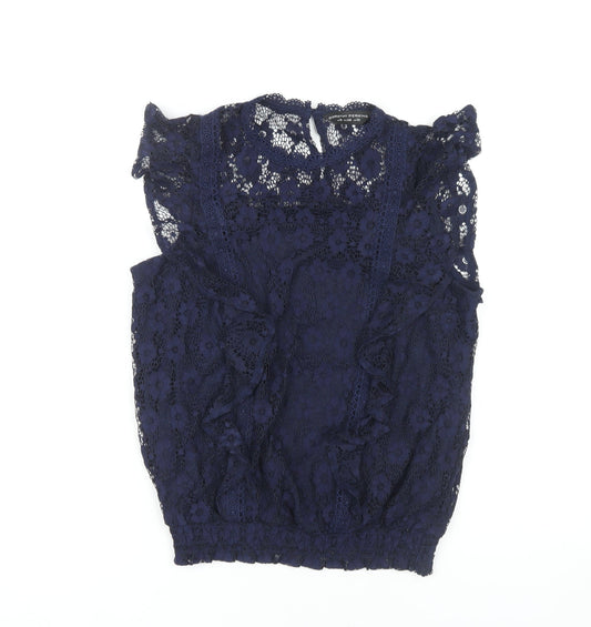 Dorothy Perkins Women's Blue Lace Camisole Blouse 10