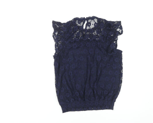 Dorothy Perkins Women's Blue Lace Camisole Blouse 10