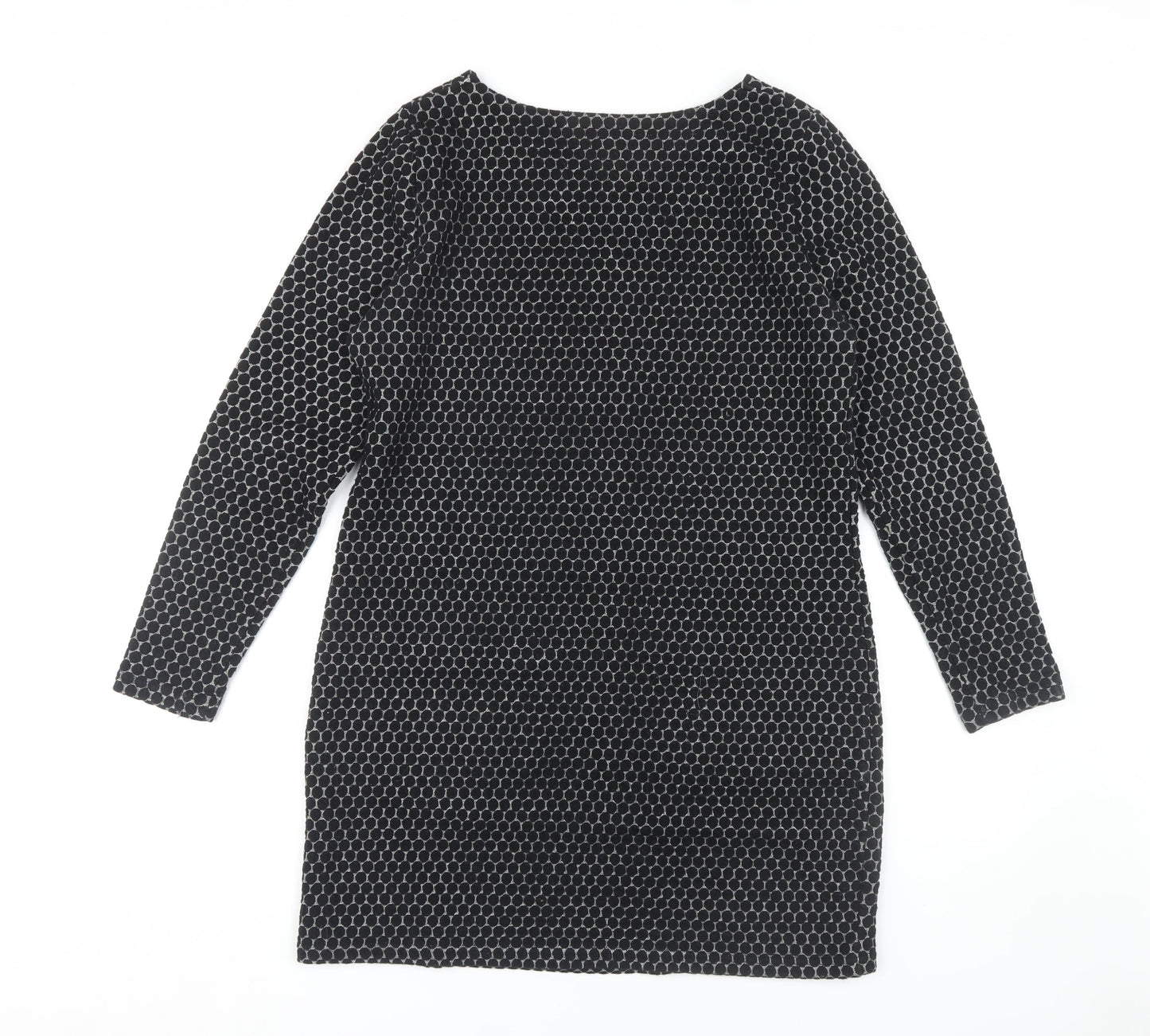 Joules Women's Black Shift Dress Size 12, Knit Fabric with Pockets