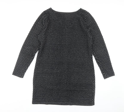 Joules Women's Black Shift Dress Size 12, Knit Fabric with Pockets