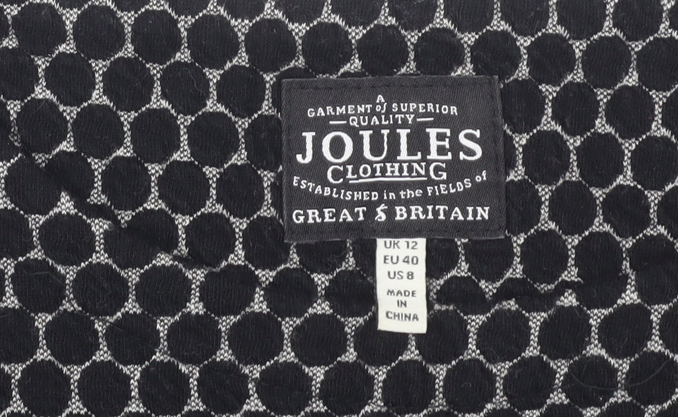 Joules Women's Black Shift Dress Size 12, Knit Fabric with Pockets