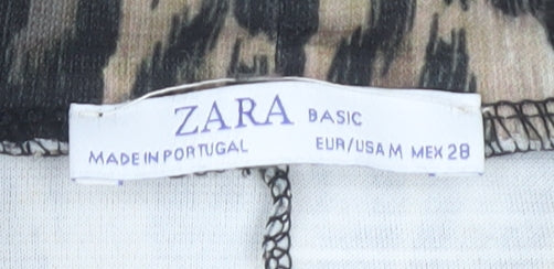 Womens UK Size 0 Zara Multicoloured Basic Blouse