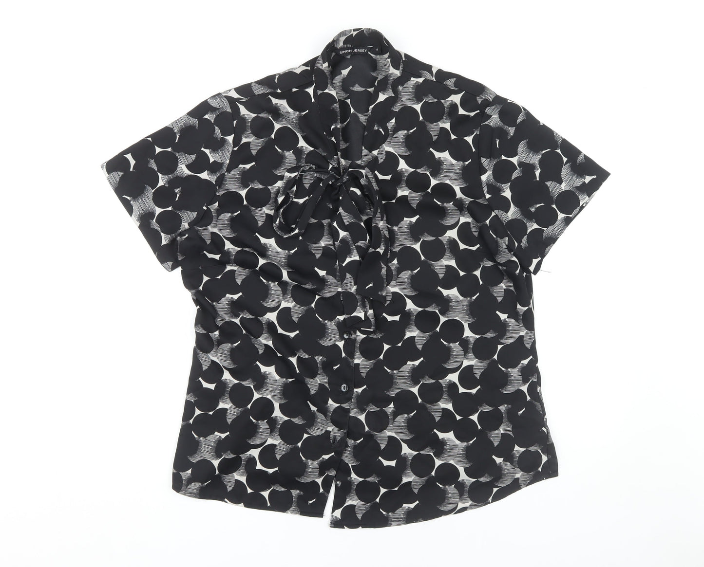 Womens UK Size 14 Simon Jersey Black  Blouse