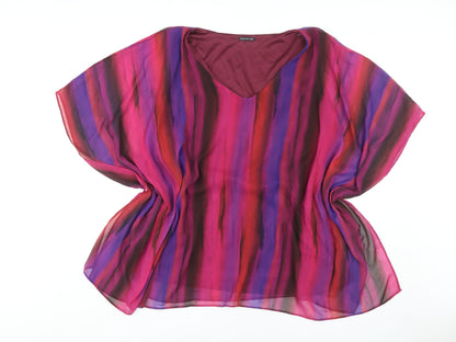 Womens UK Size 22 Roman Purple Tunic Blouse