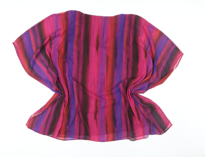 Womens UK Size 22 Roman Purple Tunic Blouse