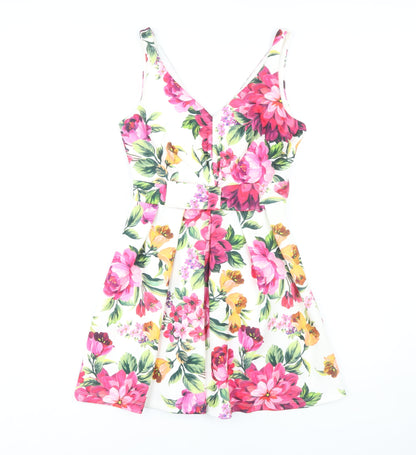 Miss Selfridge Floral Fit & Flare Dress Size 10