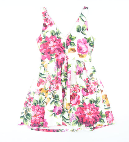Miss Selfridge Floral Fit & Flare Dress Size 10