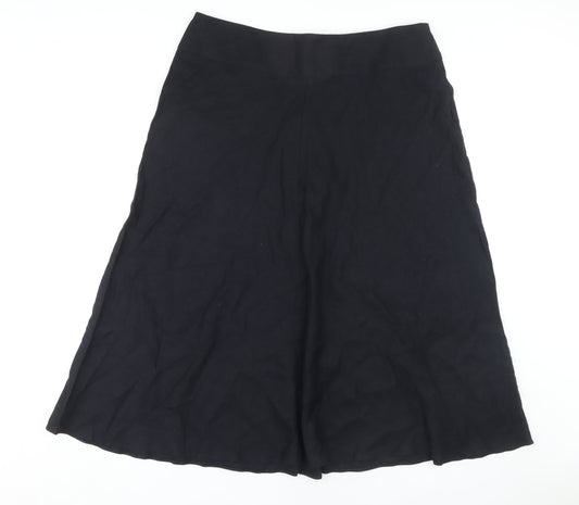 Marks and Spencer Women's Black Midi Skirt, Size 16