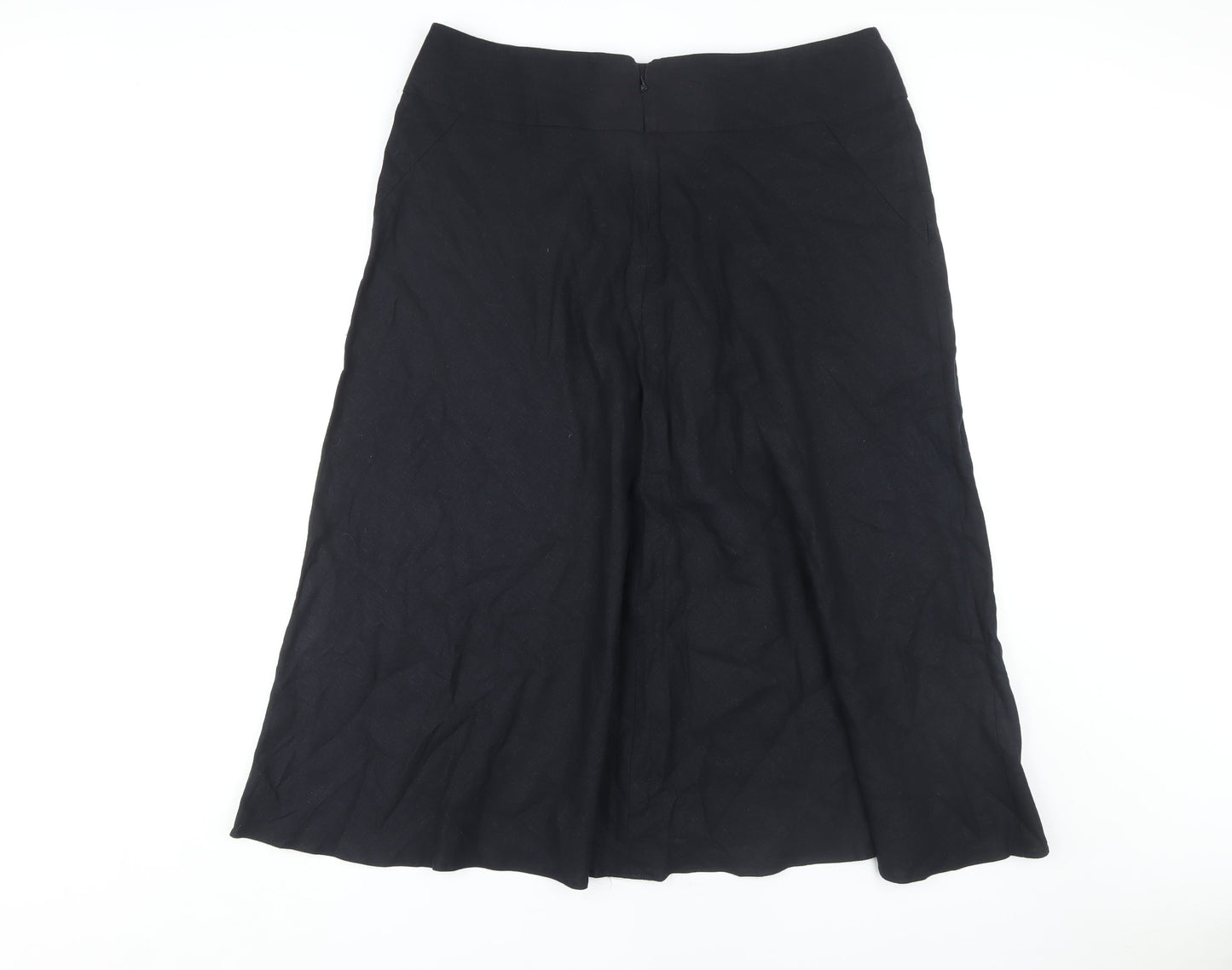 Marks and Spencer Women's Black Midi Skirt, Size 16