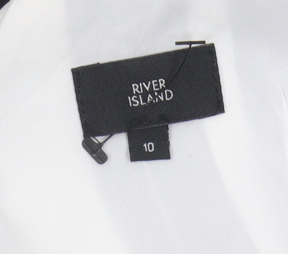 River Island Women's Black White Striped Jumpsuit Size 10