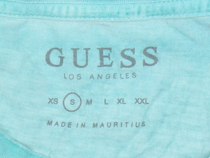 Mens UK Size S GUESS Blue  T-Shirt