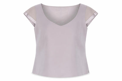Coterie Women's Grey Top Size 16 Scoop Neck
