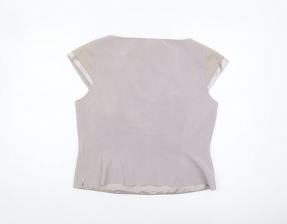 Coterie Women's Grey Top Size 16 Scoop Neck