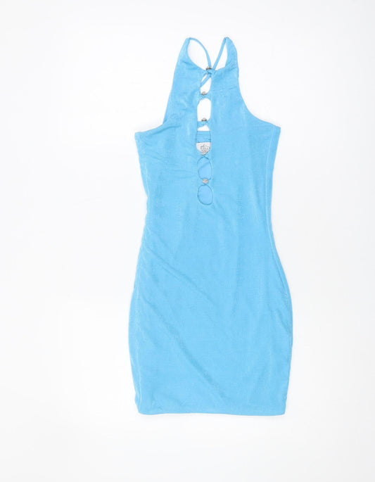 Oh Polly Women’s Blue Bodycon Dress, Size 8